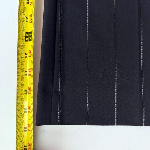 Anne Klein Black Pantsuit with brown Pinstripes - Picture 16 of 17